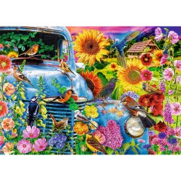 Puzzle Premium Plus Wiejska sielanka: Śpiewające Ptaki 1000 el. Trefl (10848)