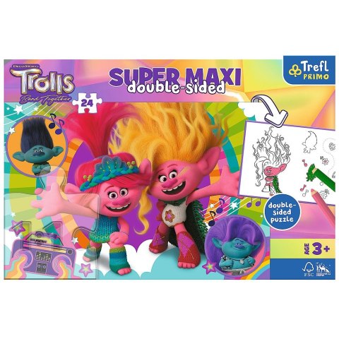 Puzzle Universal Trolls 3 Wesoły dzień Trolli 24 el. Trefl (41017)