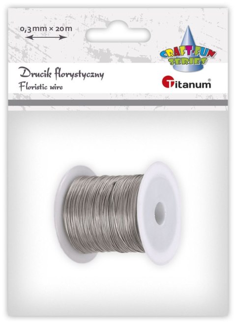 Drucik Titanum Craft-Fun Series florystyczny kolor: srebrny 20 m 1 szt (24BR0201-5) Drucik Titanum Craft-Fun Series florystyczny kolor: srebrny 20 m 1 szt (24BR0201-5)