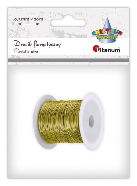 Drucik Titanum Craft-Fun Series florystyczny kolor: złoty 20 m 1 szt (24BR0201-3) Drucik Titanum Craft-Fun Series florystyczny kolor: złoty 20 m 1 szt (24BR0201-3)