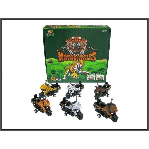 Motocykl Hipo Zwierzak 12cm 6-rodzajów (H12755) Motocykl Hipo Zwierzak 12cm 6-rodzajów (H12755)