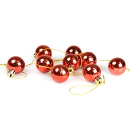 Bombki mini 9szt., 3cm czerwone plastik Arpex (BN6158CZE-4788)