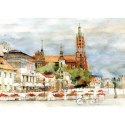 Kalendarz ścienny miasta w awkareli rodzinny 2026 280mm x 400mm Lucrum (WL05)