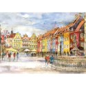 Kalendarz ścienny miasta w awkareli rodzinny 2026 280mm x 400mm Lucrum (WL05)