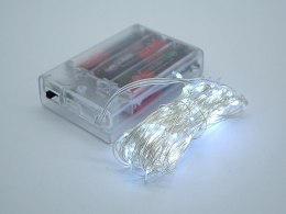 Lampki świąteczne biały, na baterie 3xAA niedołączone; 8x7x2cm Adar (511859)