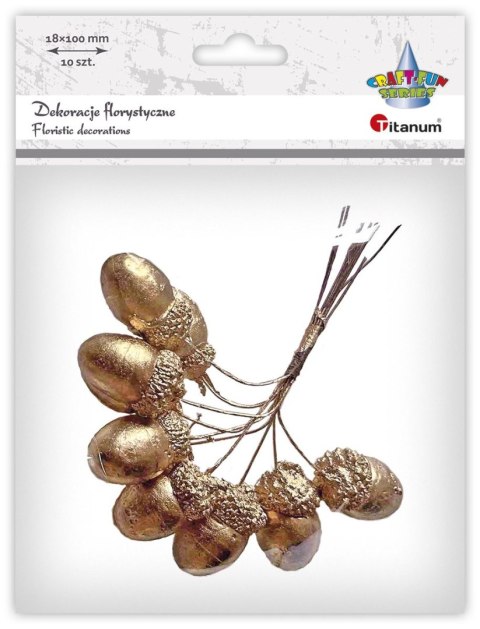 Ozdoba styropianowa Titanum Craft-Fun Series Żołędzie złote (DIY-E-24 (41)) Ozdoba styropianowa Titanum Craft-Fun Series Żołędzie złote (DIY-E-24 (41))