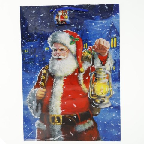 Torba prezentowa torebka laminowana mikołaje [mm:] 330x457x 102 Panorama (pl-9)