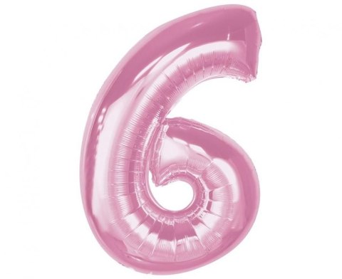 Balon foliowy Godan Smart, cyfra 6, j. różowa, 92 cm (CH-S9J6) Balon foliowy Godan Smart, cyfra 6, j. różowa, 92 cm (CH-S9J6)