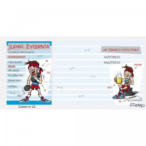 Kartka składana Ev-corp Comic Urodzinowy dla chłopaka B6 (STKC-022) Kartka składana Ev-corp Comic Urodzinowy dla chłopaka B6 (STKC-022)