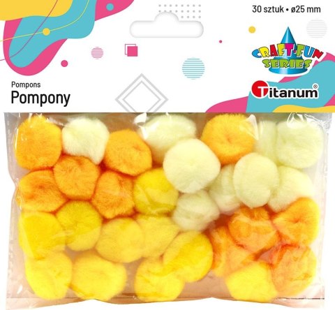 Pompony Titanum Craft-Fun Series żółte 30 szt (21004) Pompony Titanum Craft-Fun Series żółte 30 szt (21004)
