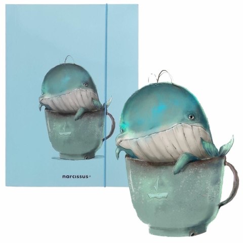 Teczka kartonowa na gumkę wieloryb A4 różne 270g Narcissus Teczka kartonowa na gumkę wieloryb A4 różne 270g Narcissus