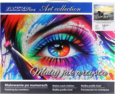 Zestaw kreatywny Flamingo Line Malowanie po numerach 40x50cm Konie (FSY246) Zestaw kreatywny Flamingo Line Malowanie po numerach 40x50cm Konie (FSY246)