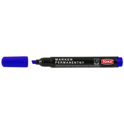 Marker permanentny Toma niebieski ścięta końcówka Marker permanentny Toma niebieski ścięta końcówka
