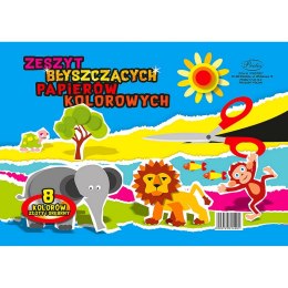 Zeszyt papierów kolorowych Protos błyszczący A5 8k