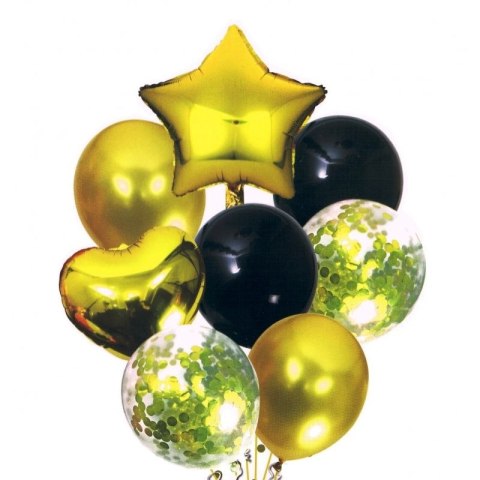 Balon foliowy Go Party zestaw balonów złoto czarnych (BCF-105) Balon foliowy Go Party zestaw balonów złoto czarnych (BCF-105)