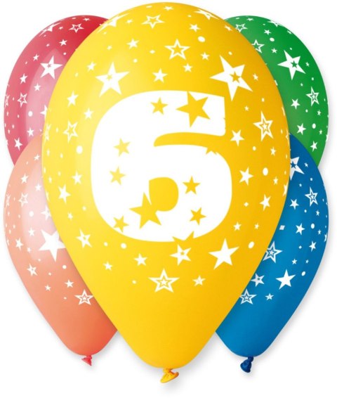 Balon gumowy Godan Z NADRUKIEM 5 szt mix 300mm 12cal (GS110/6) Balon gumowy Godan Z NADRUKIEM 5 szt mix 300mm 12cal (GS110/6)