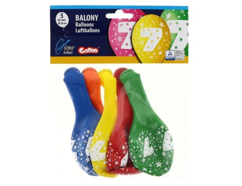 Balon gumowy Godan Z NADRUKIEM 5 szt mix (GS110/7) Balon gumowy Godan Z NADRUKIEM 5 szt mix (GS110/7)