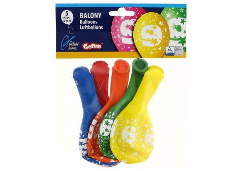 Balon gumowy Godan Z NADRUKIEM 5 szt mix (GS110/9) Balon gumowy Godan Z NADRUKIEM 5 szt mix (GS110/9)