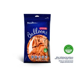 Balon gumowy Partydeco metalizowany pomarańczowy (SB12M-005)