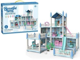 Domek dla lalek 3 piętrowy, z meblami Adar (611900)