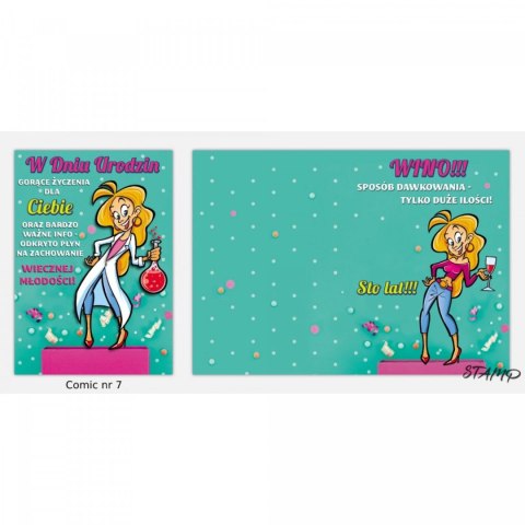 Kartka składana Ev-corp Comic Urodzinowy dla dziewczyny B6 (STKC-007) Kartka składana Ev-corp Comic Urodzinowy dla dziewczyny B6 (STKC-007)