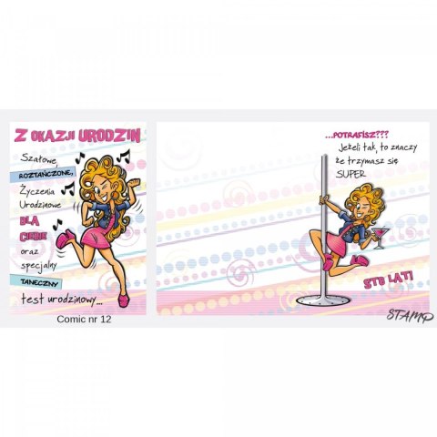 Kartka składana Comic Urodzinowy dla dziewczyny B6 Ev-corp (STKC-012) Kartka składana Comic Urodzinowy dla dziewczyny B6 Ev-corp (STKC-012)