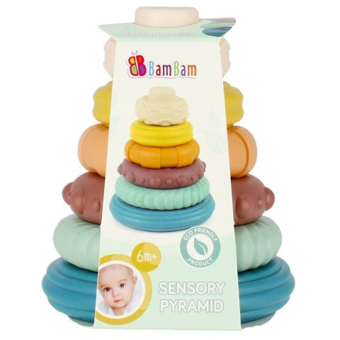 Układanka Bam Bam piramidka pastelowa (500692) Układanka Bam Bam piramidka pastelowa (500692)