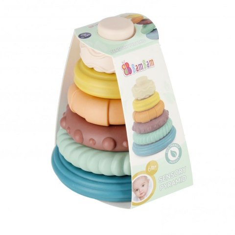 Układanka Bam Bam piramidka pastelowa (500692) Układanka Bam Bam piramidka pastelowa (500692)
