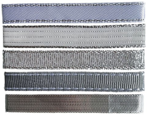Wstążka Craft-Fun Series 5 wzorów 10x2 [mm x m] srebrna Titanum (709062（silver))
