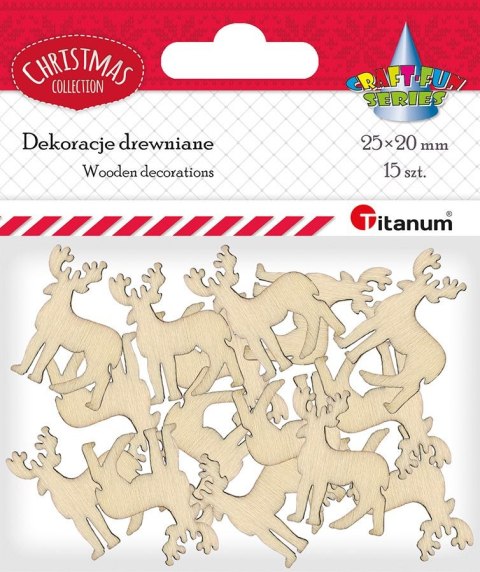 Ozdoba drewniana Titanum Craft-Fun Series renifery (DIY-CH-MA-016) Ozdoba drewniana Titanum Craft-Fun Series renifery (DIY-CH-MA-016)