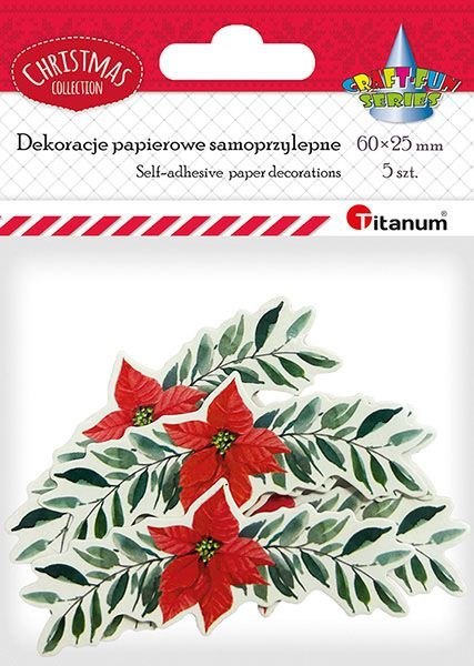 Ozdoba papierowa Titanum Craft-Fun Series girlanda z poinsecją (5szt/6x2,5cm) Ozdoba papierowa Titanum Craft-Fun Series girlanda z poinsecją (5szt/6x2,5cm)
