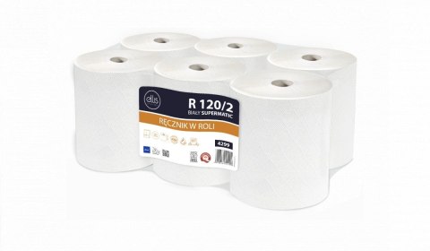 Ręcznik rolka Ellis Professional supermatic celuloza kolor: biały (4299)
