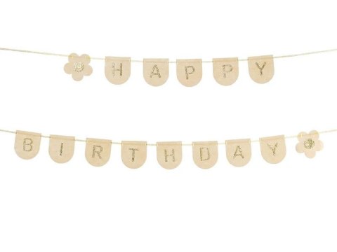 Baner Partydeco filcowy Happy Birthday Girl, różowy, 3m (GRLF3) Baner Partydeco filcowy Happy Birthday Girl, różowy, 3m (GRLF3)