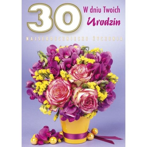 Kartka składana URODZINY B6 Pol-Mak (B6GE_ur_ML)