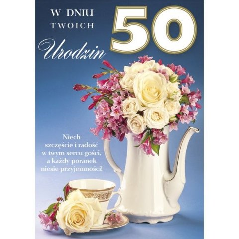 Kartka składana URODZINY B6 Pol-Mak (B6GE_ur_ML)