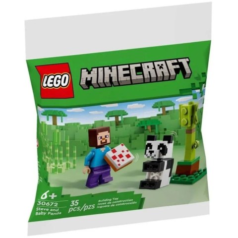 Klocki konstrukcyjne Lego Minecraft Steve i mała panda (30672) Klocki konstrukcyjne Lego Minecraft Steve i mała panda (30672)
