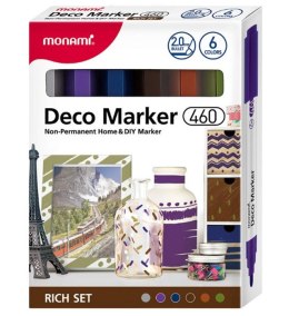Marker permanentny Monami Deco Marker 460 mix okrągła końcówka (2080001504)