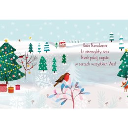 Kartka składana BN CHOINKA W KÓŁKU B6 Henry (5905701480098)