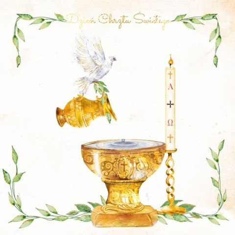 Kartka składana KW CHRZEST CHRZCIELNICA kw Henry (5907465665964)