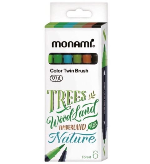 Marker specjalistyczny Monami Forest dwustronny wodny z pędzelkami mix pędzelek końcówka (170-2779) Marker specjalistyczny Monami Forest dwustronny wodny z pędzelkami mix pędzelek końcówka (170-2779)