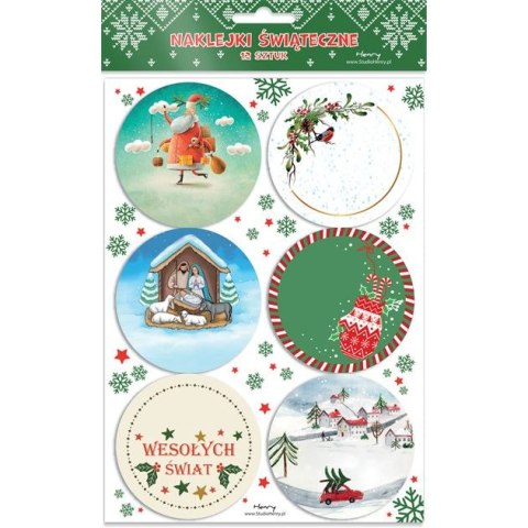 Naklejka (nalepka) Prezentowe Mikołaj Henry (5905701485598)