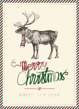 Kartka składana BN 21 RENIFER B6 Henry (5907465663908)