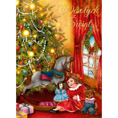 Kartka składana BN CHOINKA Z ZABAWKAMI B6 Henry (5907465667067)