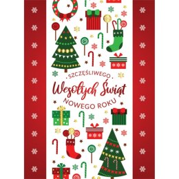 Kartka składana BN PATERN CZERWONY B6 Henry (5907465661089)