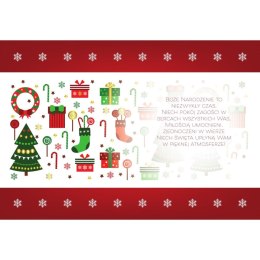 Kartka składana BN PATERN CZERWONY B6 Henry (5907465661089)