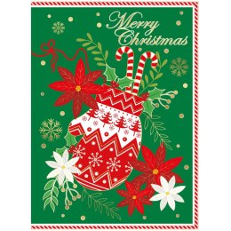 Kartka składana BN SWIATECZNA REKAWICA MERRY CHRISTMAS B6 Henry (5905701480548)