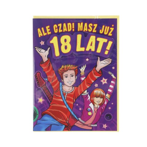 Kartka składana poduszka 18-stka A5 (5902221801433) Kartka składana poduszka 18-stka A5 (5902221801433)