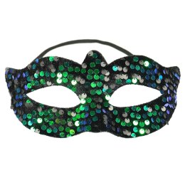 Maska wenecka z cekinami - ciemna Arpex (KM2585C-2592)