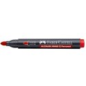 Marker permanentny Faber Castell czerwony okrągła końcówka