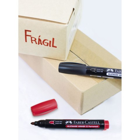 Marker permanentny Faber Castell czerwony okrągła końcówka Marker permanentny Faber Castell czerwony okrągła końcówka